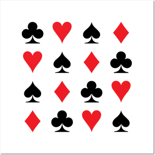 Playing Card Symbols Suit Pattern 2 Posters and Art